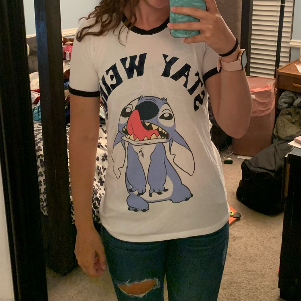 Stay weird Disney stitch t-shirt size small